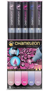 Chameleon 5-Pen Floral Tones Set