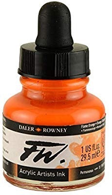 FW ACRYLIC INK 1OZ FLAME ORANGE