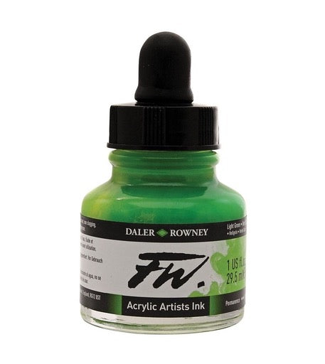 FW ACRYLIC INK 1OZ LIGHT GREEN