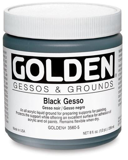 Golden black gesso