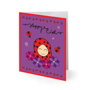 Ladybug Ameena Eid Greeting Cards