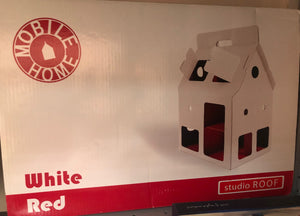 Mobile Home White Red Doll House by Studio Roof