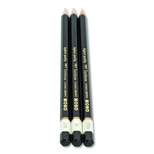 Tombow Mono Drawing Pencil Set 3 Pencils HB, 2B, B