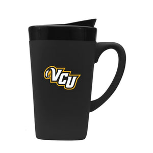 VCU Rams ceramic mug with lid black/gold