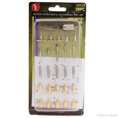 Woodburning & soldering 28pc tip set